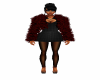 Black Plaid & Fur Outfit