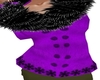 Purple Fuax Fur Coat
