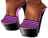Pink & Black Stripe Shoe