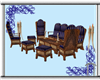Blue and Gold Chat Set