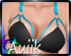 A| Cyan Strappy Bra