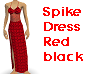 Spike Dress  Red black