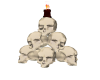 pirate skull candle