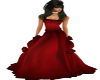 Red Roses Evening Gown