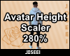 Avatar Height Scale 280%
