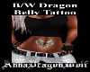 B/W Dragon Belly Tattoo