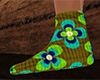 Retro Flowers Socks 11 F