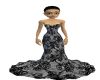 AW~Blk/wht Flower Gown