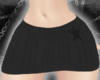 wool mini skirt / black