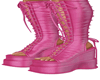 Katy Pink Denim Boots