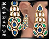 Blue Kundan Earrings[SoF