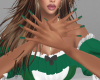 Green St Pattys Nails