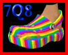 !7Q8! Rainbow Sandal M