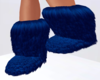 Blue Furry Boots