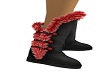 Fur Boots Red&Black