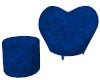 Blue Heart Chair & Puff