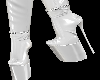 all white baddie heels