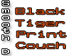 Black Tiger Print Couch