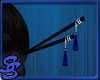 SH Geisha Hair Pins Blue