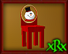 Snowman Chair Red/Gold