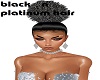 black platinum hair puff