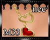 [M33]love neclace gold