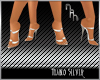 B*Tiara Silver Stilettos