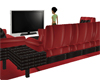 Red N Black Video Couch