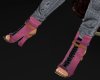 Spring Pink Velvet Boots