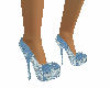 Blue and White Heels