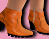$ Leather Heels Orange