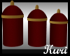 {K} Burgundy Canisters