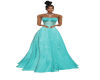 Le Goddess teal gown
