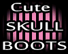 Pink Black Skull BOOTS
