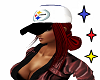 steelers hat w/ red hair