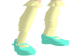 Banana and mint shoes