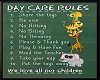 Day Care Rules Sign