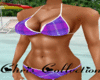 purple tartan bikini