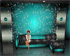 Turquoise sparkle couch