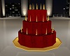 Red Gold Birthday Cake