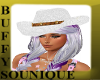 BSU White CowGirl Hat