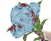 Blue blood stained rose