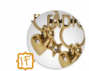 Earrings CDStars +Hearts