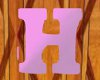 PINK AND PURPLE LETTER H