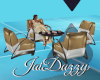 [JD]Gold White Chairs