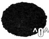 Black Fluffy RoundKarpet