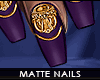 ! matte nails . purple