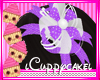 !C Purple Polka Dot Bow 