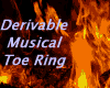 Music Gold Toe Ring