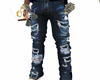 EB RIPPED NAVY JEAN 70'S